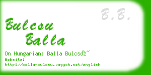 bulcsu balla business card